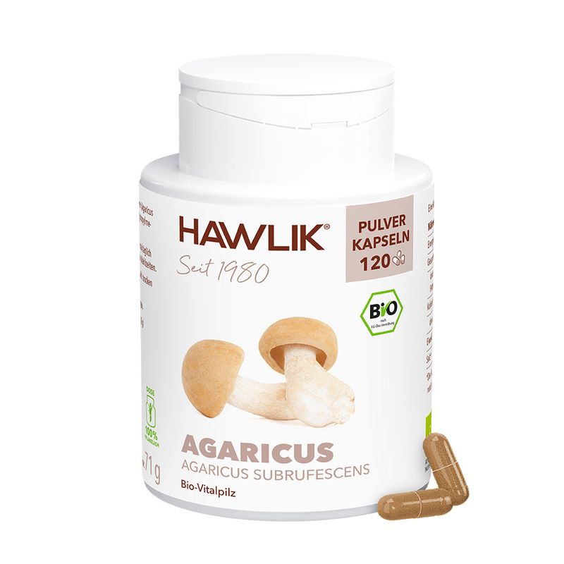 HAWLIK Bio Agaricus Pulver Kapseln 120