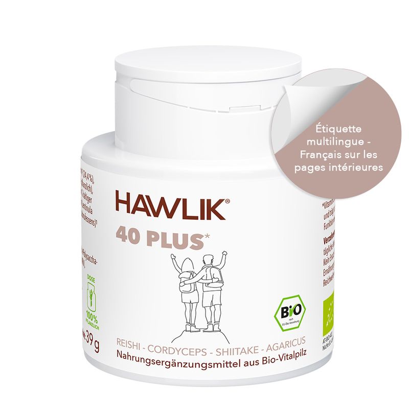 HAWLIK 40 plus Mélange de champignons vitaux